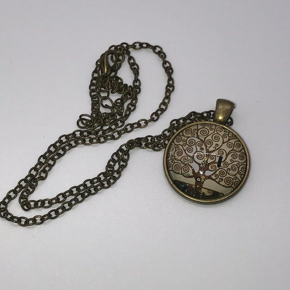 18" Brown Tree Of Life Brass Necklace - Picture 4 of 4